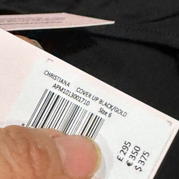 AGENT PROVOCATEUR Black & Gold cut out midi Christiana Cover Up Dress 6 - Picture 10 of 13